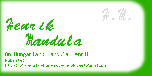 henrik mandula business card